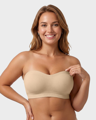 Soutien-gorge bandeau sans coutures, sans armatures et antidérapant