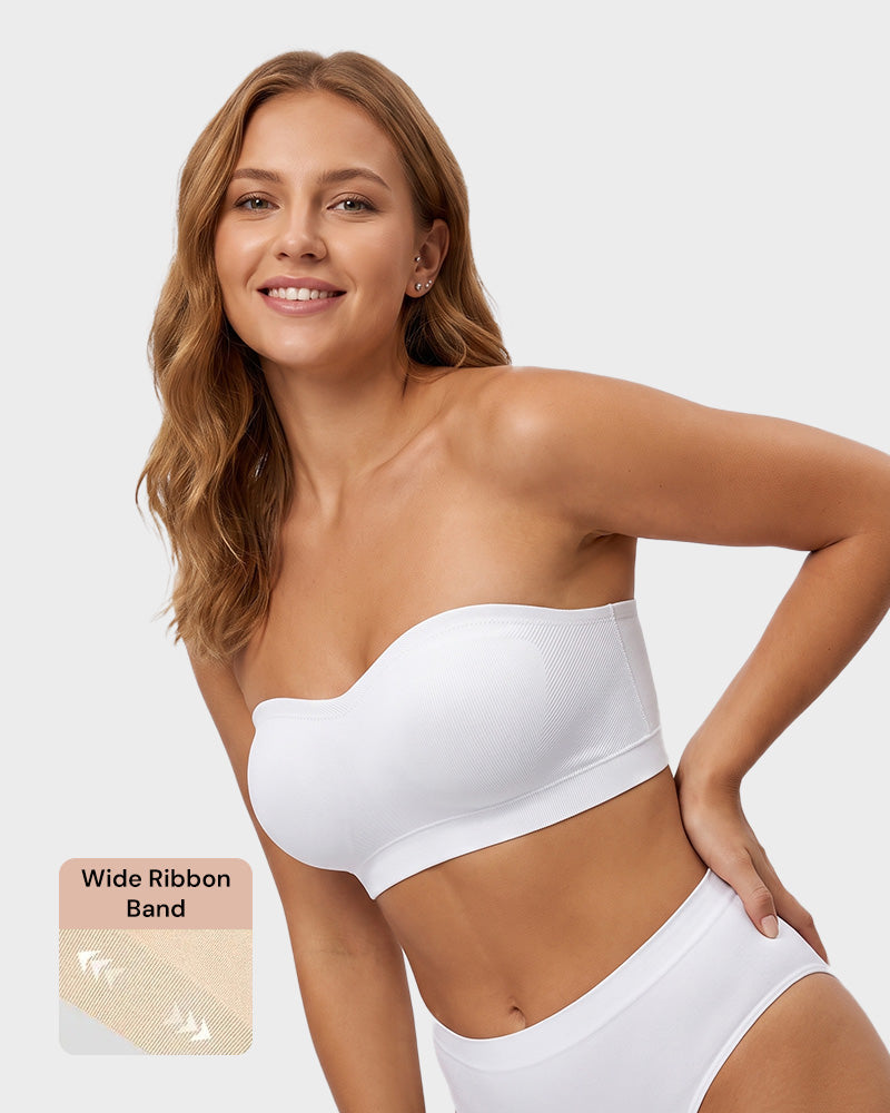 Soutien-gorge bandeau sans coutures, sans armatures et antidérapant