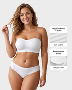 Soutien-gorge bandeau sans coutures, sans armatures et antidérapant