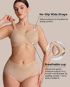 Soutien-gorge minimiseur grande taille rafraîchissant à couvrance complète