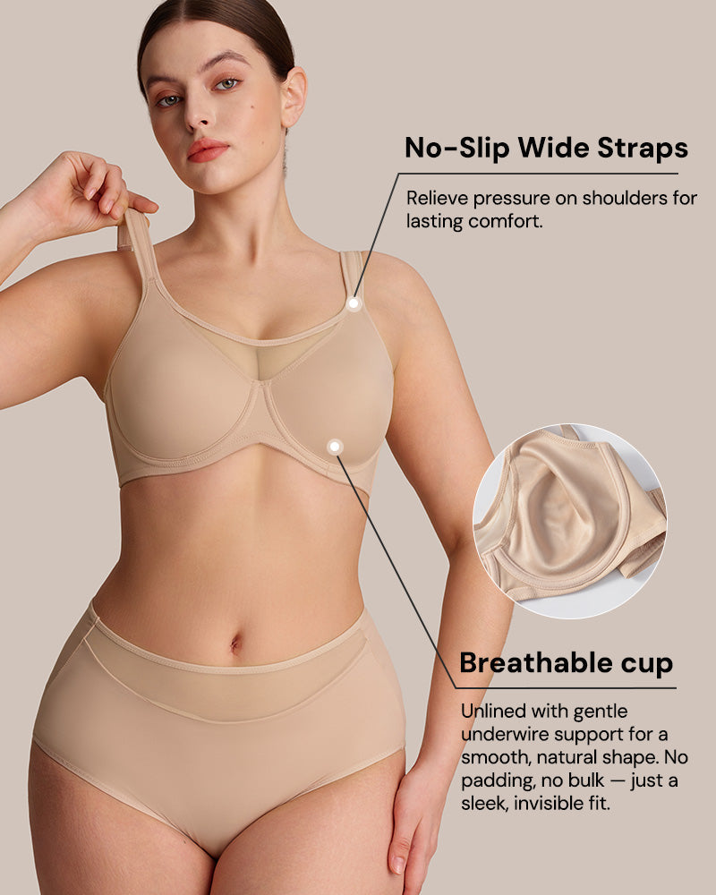 Soutien-gorge minimiseur grande taille rafraîchissant à couvrance complète
