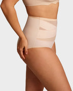 5-Pack Plus-Size High-Waist Cross Tummy Control Panties