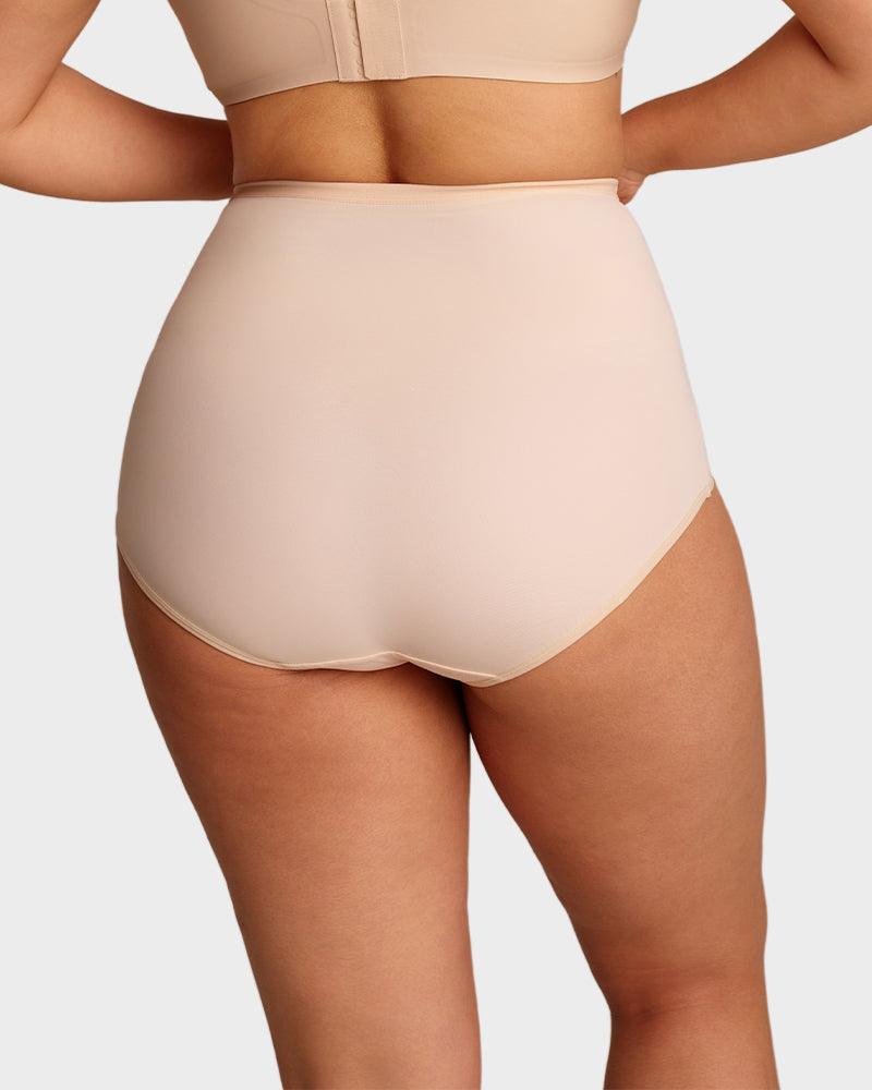 5-Pack Plus-Size High-Waist Cross Tummy Control Panties