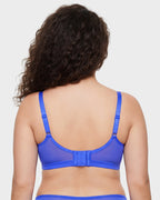 Soutien-gorge à armatures grande taille en dentelle et résille, couverture intégrale