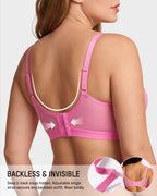 Soutien-gorge à armatures grande taille en dentelle et résille, couverture intégrale