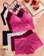 Ensemble romantique de bralette et culotte en dentelle