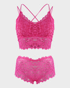 Ensemble romantique de bralette et culotte en dentelle