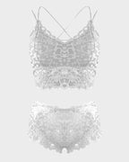 Ensemble romantique de bralette et culotte en dentelle