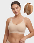 Nahtloser rückenfreier Spitzen-Bralette