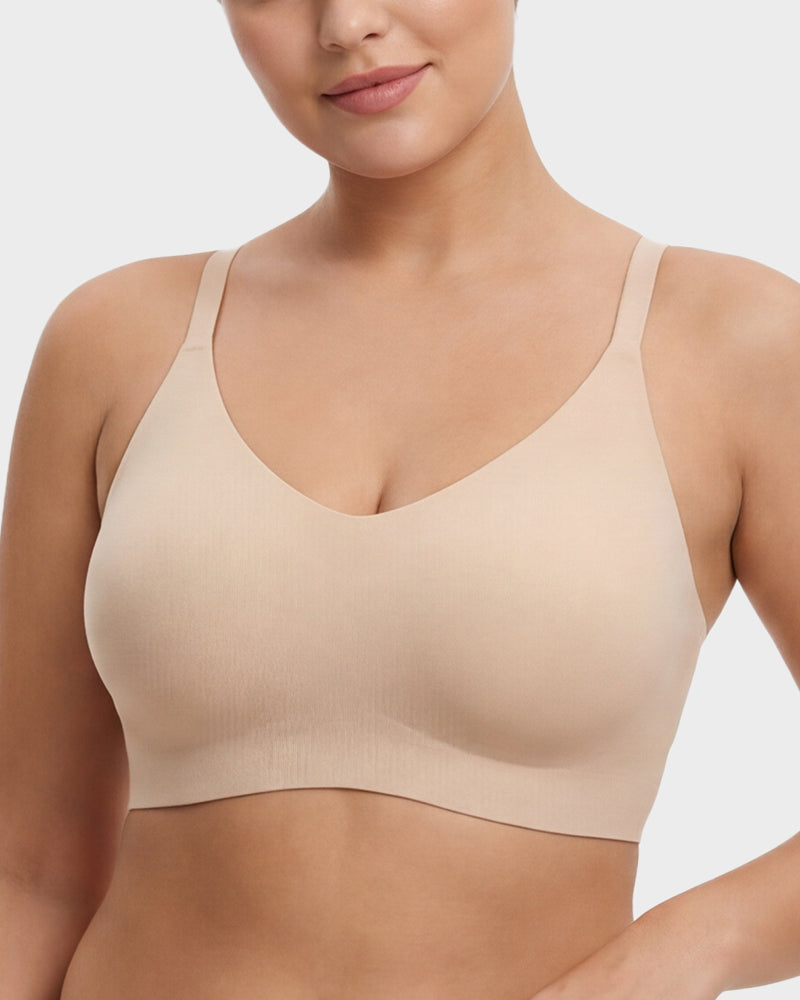 Nahtloser rückenfreier Spitzen-Bralette