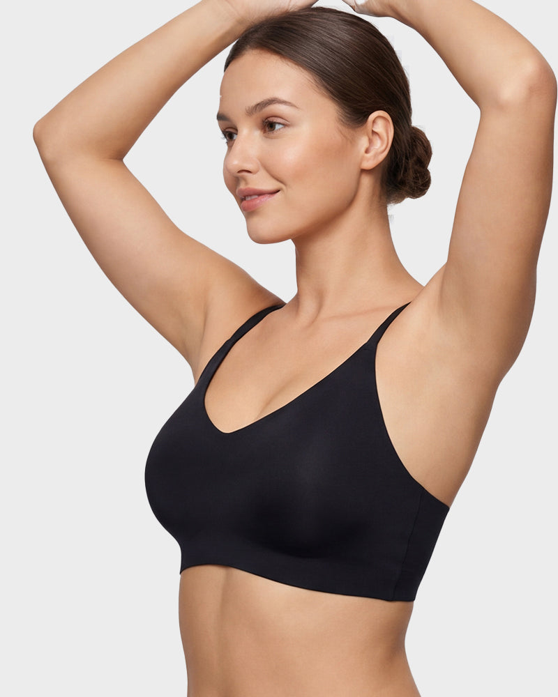 Nahtloser rückenfreier Spitzen-Bralette