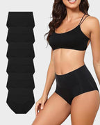 Lot de 6 culottes confortables taille haute invisibles sans couture