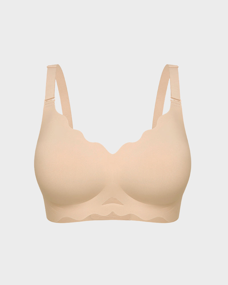 Soutien-gorge en gel sans couture à bord festonné