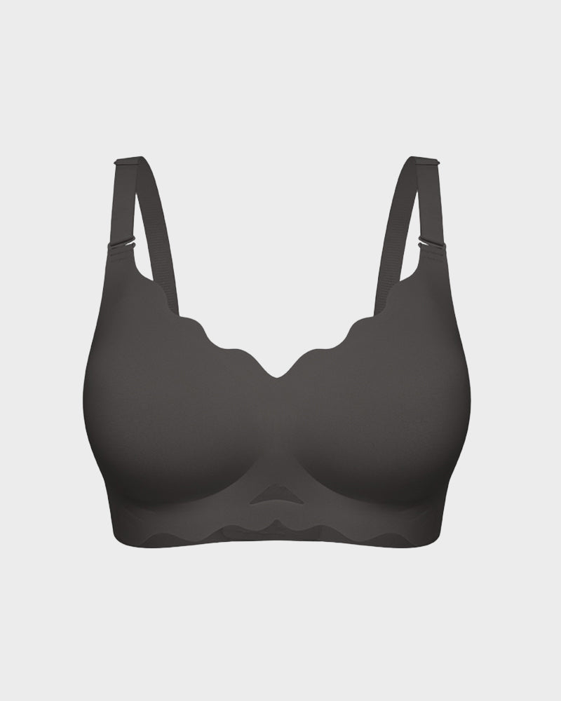 Soutien-gorge en gel sans couture à bord festonné