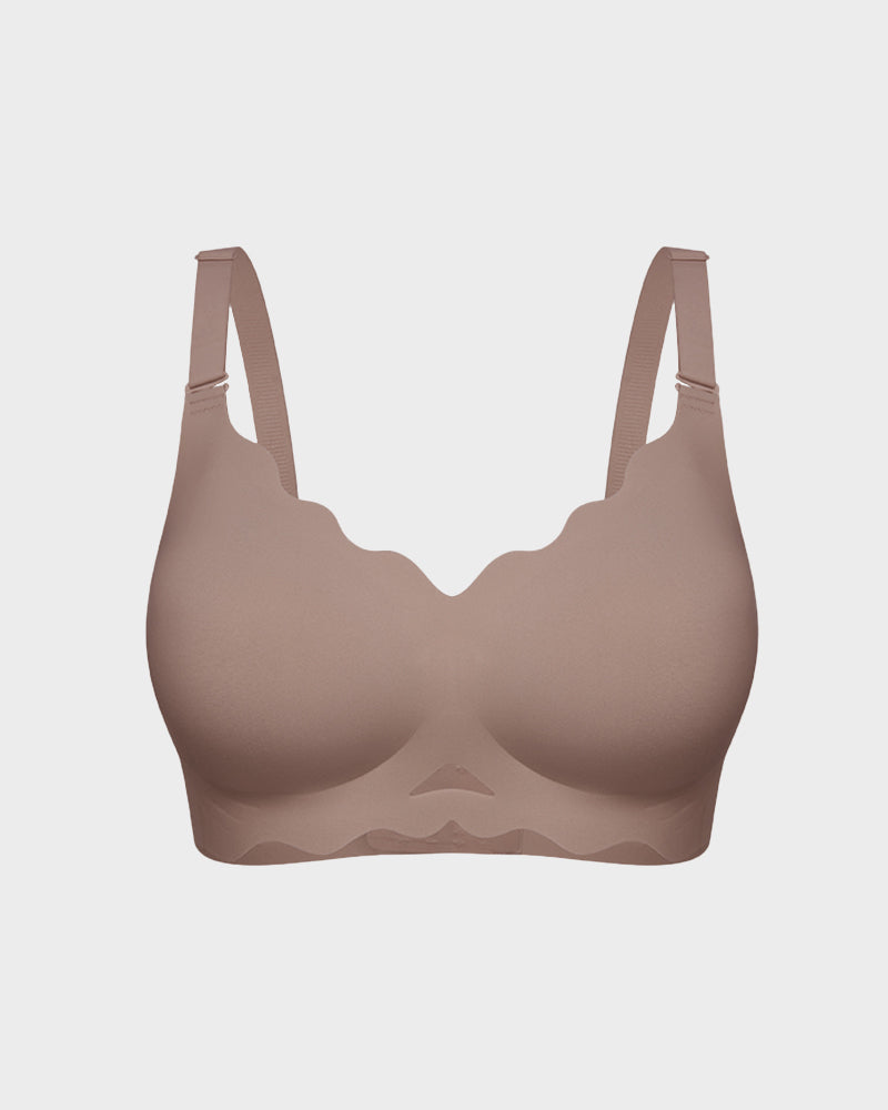 Soutien-gorge en gel sans couture à bord festonné