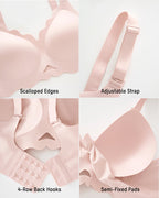 Soutien-gorge en gel sans couture à bord festonné