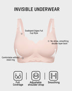Soutien-gorge en gel sans couture à bord festonné