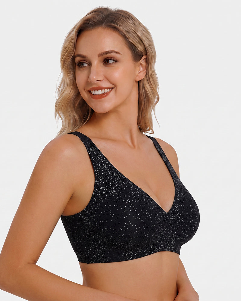 Nahtloser tiefer V-Push-up-Bügel-BH