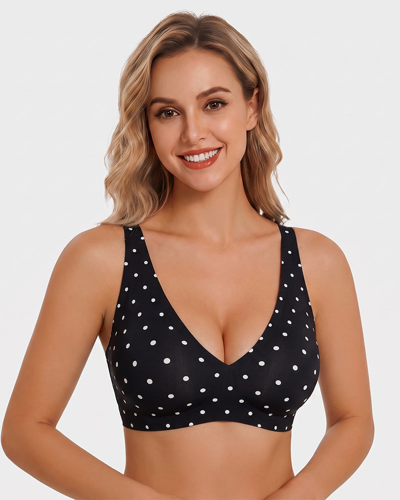 Nahtloser tiefer V-Push-up-Bügel-BH