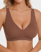 Nahtloser tiefer V-Push-up-Bügel-BH