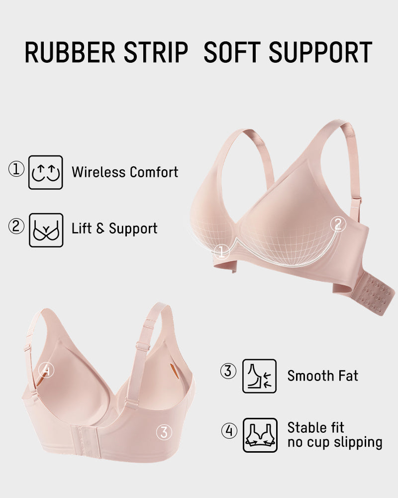 Nahtloser tiefer V-Push-up-Bügel-BH