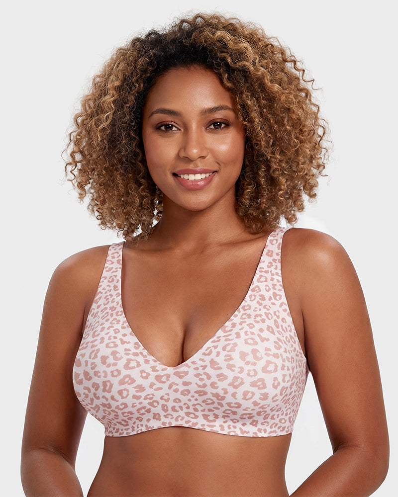 Nahtloser tiefer V-Push-up-Bügel-BH