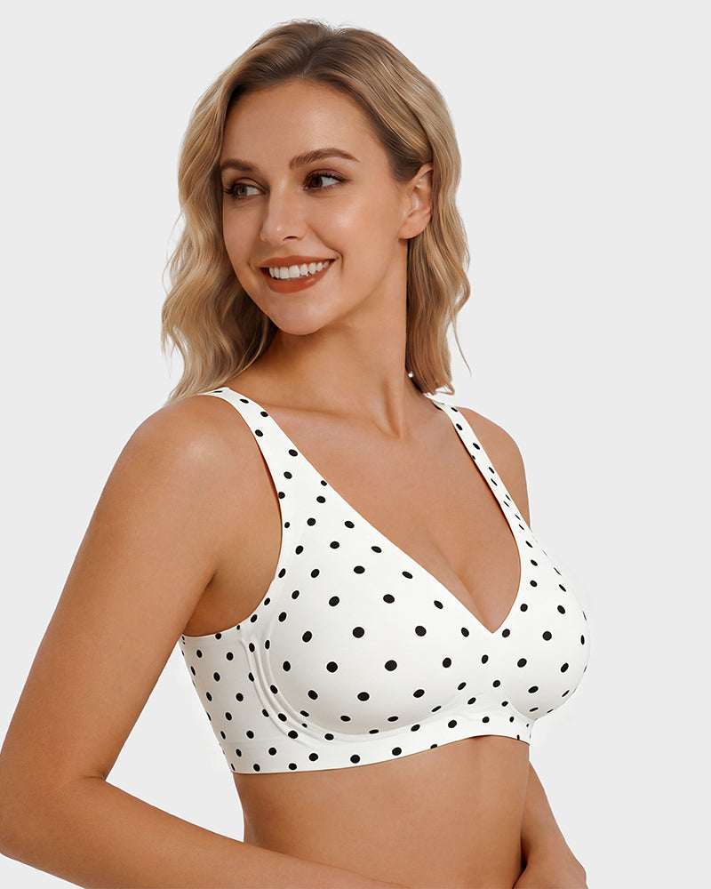 Nahtloser tiefer V-Push-up-Bügel-BH