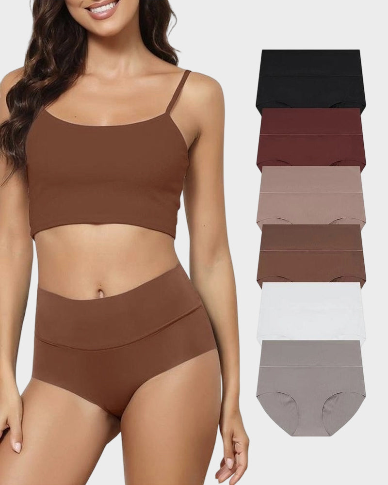 Lot de 6 culottes confortables taille haute invisibles sans couture
