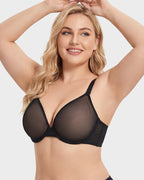 Seamless Mesh Unlined Underwire Bra