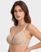 Seamless Mesh Unlined Underwire Bra