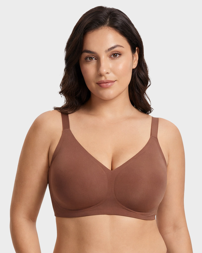 Soutien-gorge sans armature, confort doux et sans couture avec bande en gel