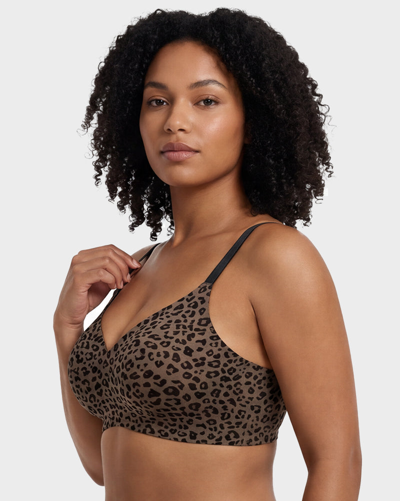 Soutien-gorge sans armature, confort doux et sans couture avec bande en gel