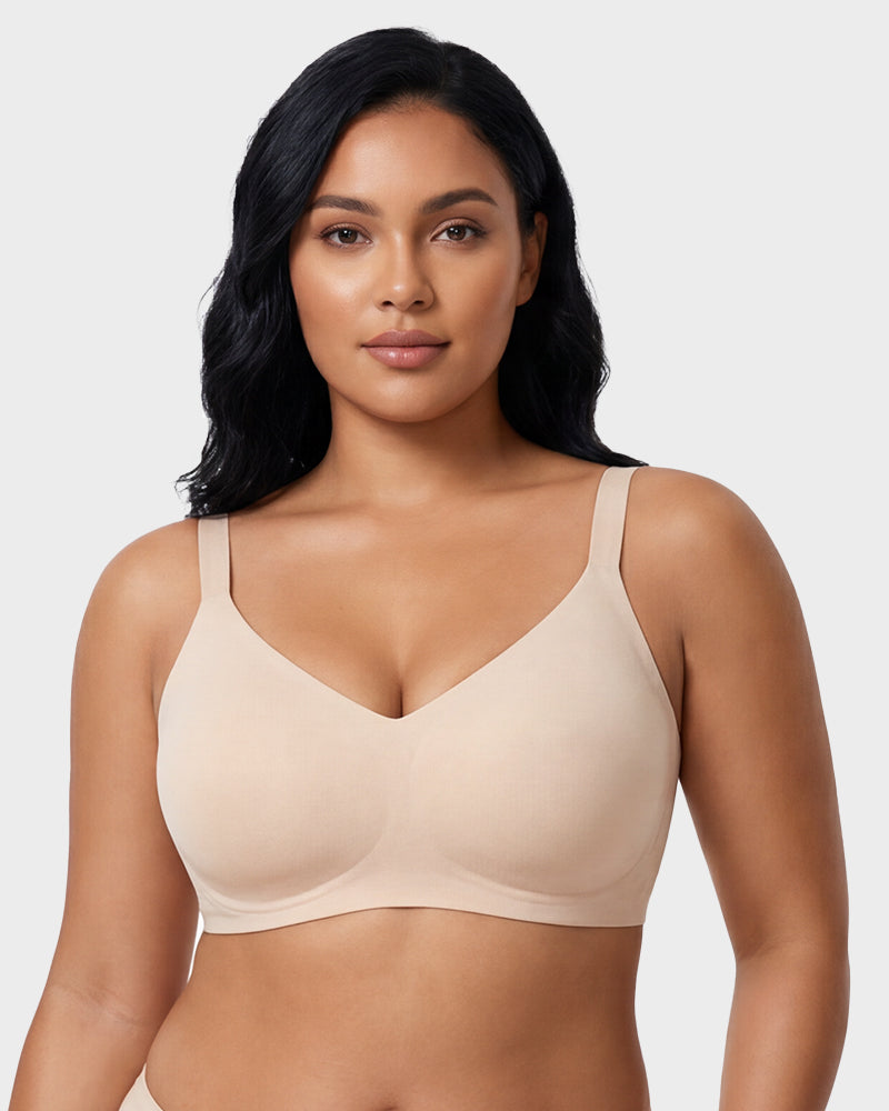 Soutien-gorge sans armature, confort doux et sans couture avec bande en gel