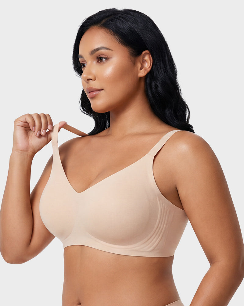 Soutien-gorge sans armature, confort doux et sans couture avec bande en gel