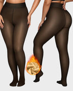 One-Seam & 4 Shades Fleece Lined Tights