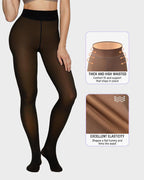 One-Seam & 4 Shades Fleece Lined Tights
