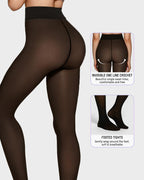One-Seam & 4 Shades Fleece Lined Tights