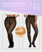 One-Seam & 4 Shades Fleece Lined Tights