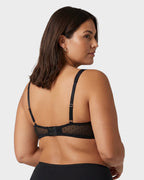 Soutien-gorge balconnet en maille plumetis transparente sans doublure