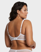 Soutien-gorge balconnet en maille plumetis transparente sans doublure