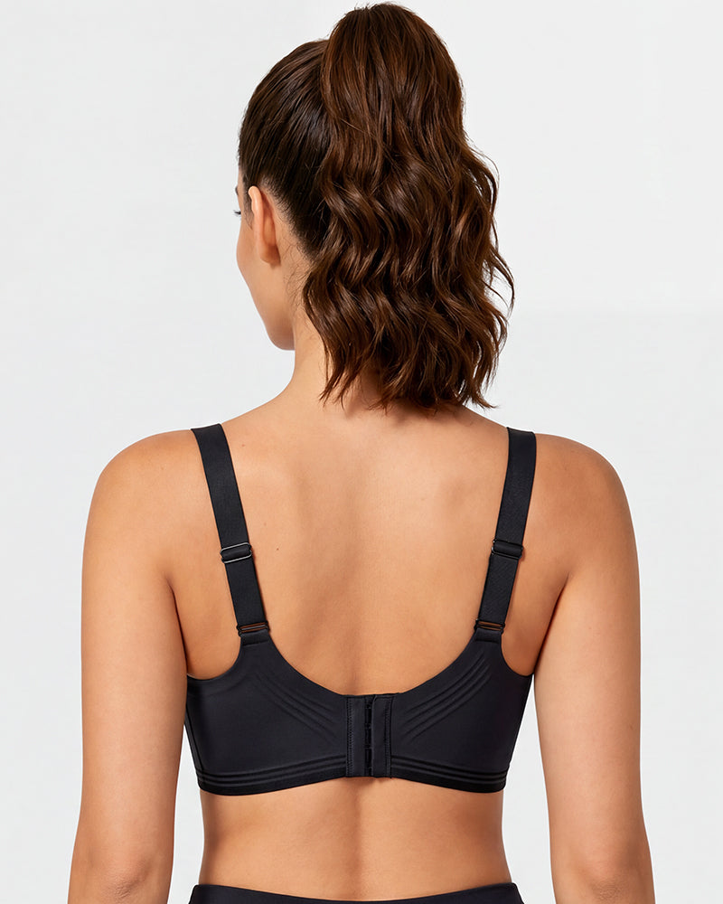 Soutien-gorge de sport sans armature antichoc pour poitrines généreuses