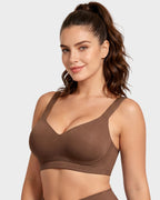 Soutien-gorge de sport sans armature antichoc pour poitrines généreuses