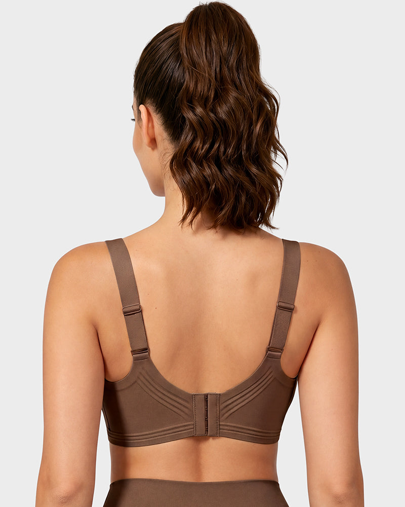 Soutien-gorge de sport sans armature antichoc pour poitrines généreuses