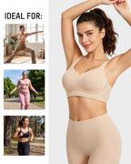 Soutien-gorge de sport sans armature antichoc pour poitrines généreuses