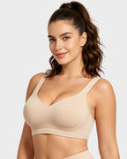 Soutien-gorge de sport sans armature antichoc pour poitrines généreuses