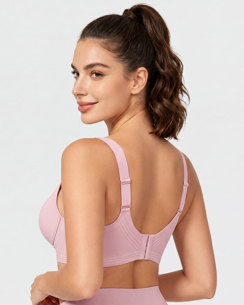 Soutien-gorge de sport sans armature antichoc pour poitrines généreuses