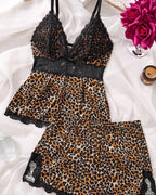Silky Lace Flowy Cami & Shorts Set