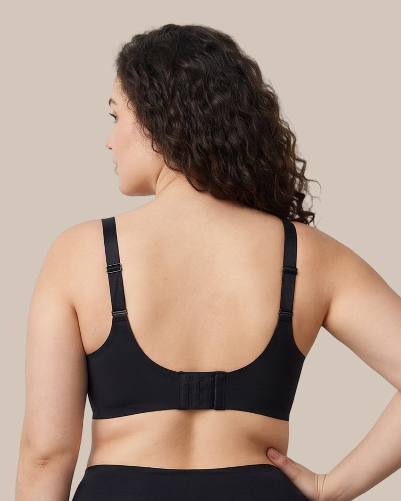 Soutien-gorge souple sans armatures à couverture complète et bord festonné