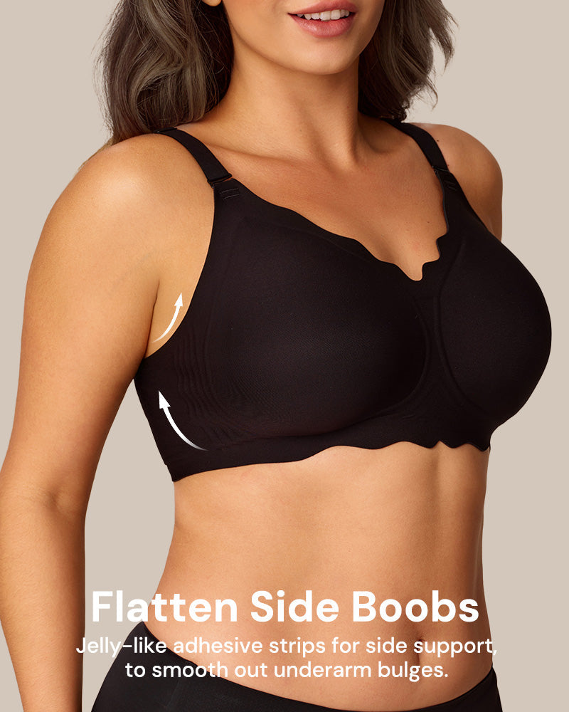Soutien-gorge souple sans armatures à couverture complète et bord festonné