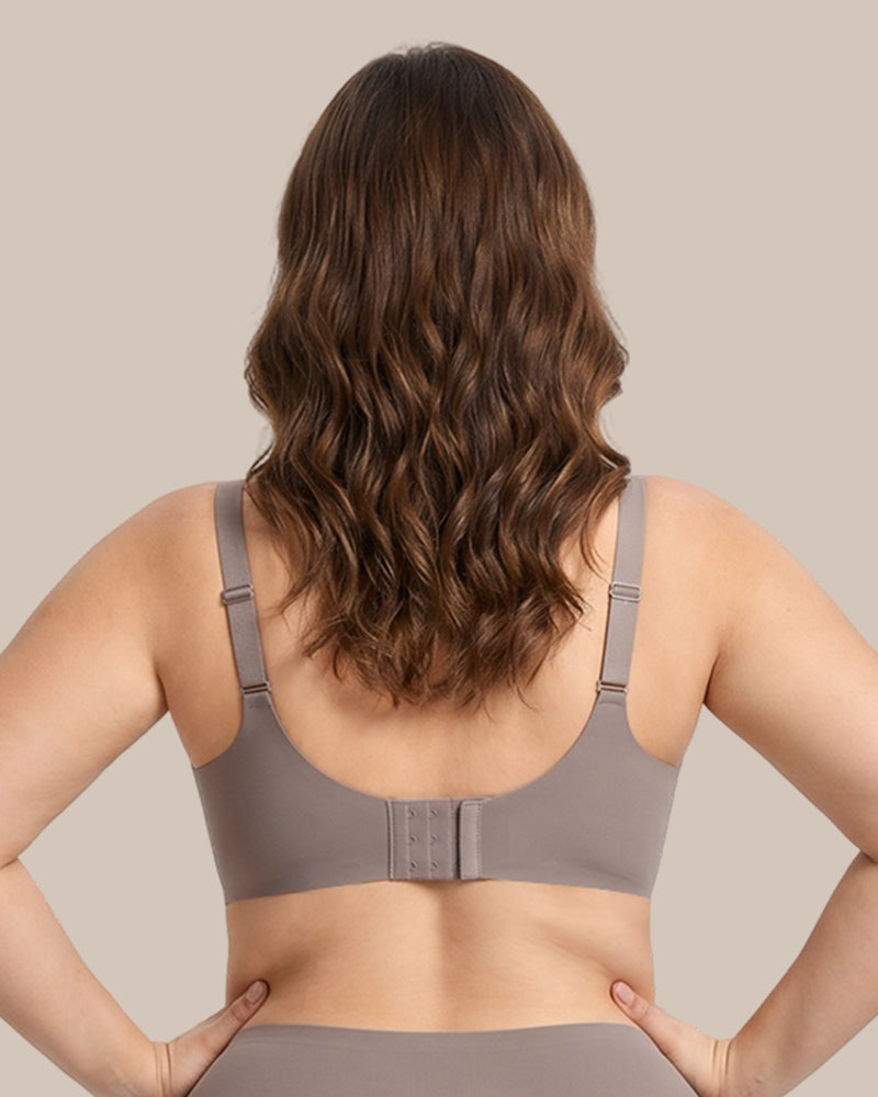Soutien-gorge souple sans armatures à couverture complète et bord festonné